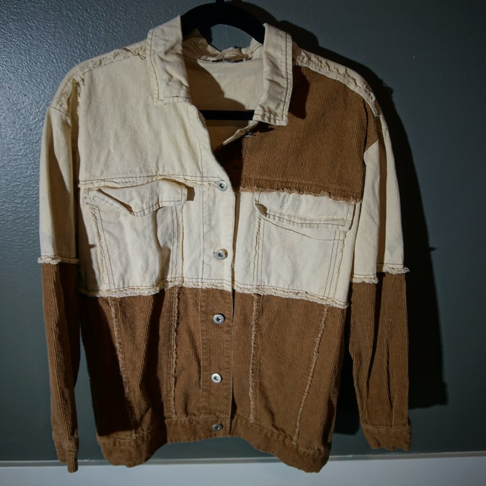 Jodifl Small Cream/Brown Shacket